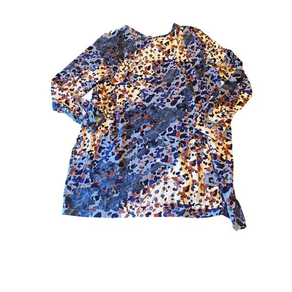 Lori Goldstein Womens XL Multicolor Abstract Print Long Sleeve Top - Picture 5 of 5